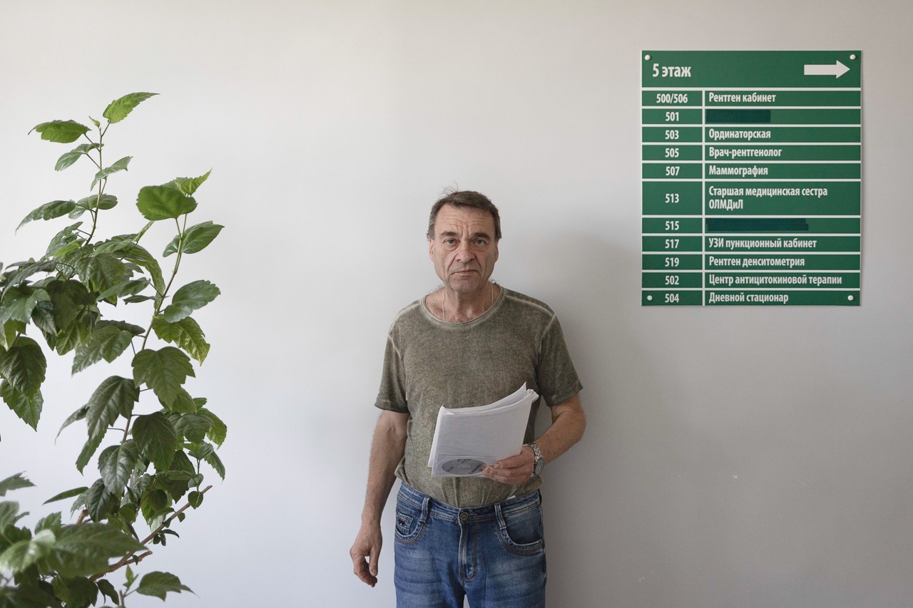 Igor Baryschnikov vor der Verurteilung im Krankenhaus, Juni 2023. Foto OVD-Info